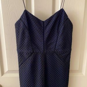 Top shop Black/Blue Midi Dress